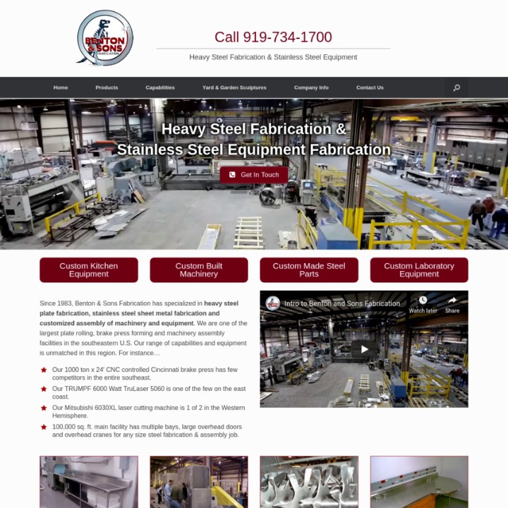 Case Study: Benton & Sons Fabrication - Baer Web Design